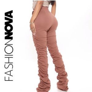 NWT Chocolate stacked chill pants